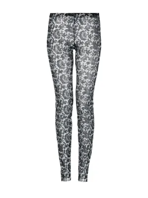 Polyester Mesh Print Leggings