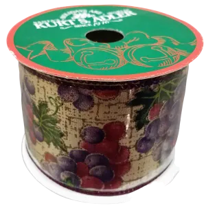 Polyester ribbon with grapes 30Ft x 2.5"