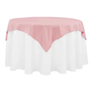 Polyester Square 54" Overlay/Tablecloth - Dusty Rose/Mauve