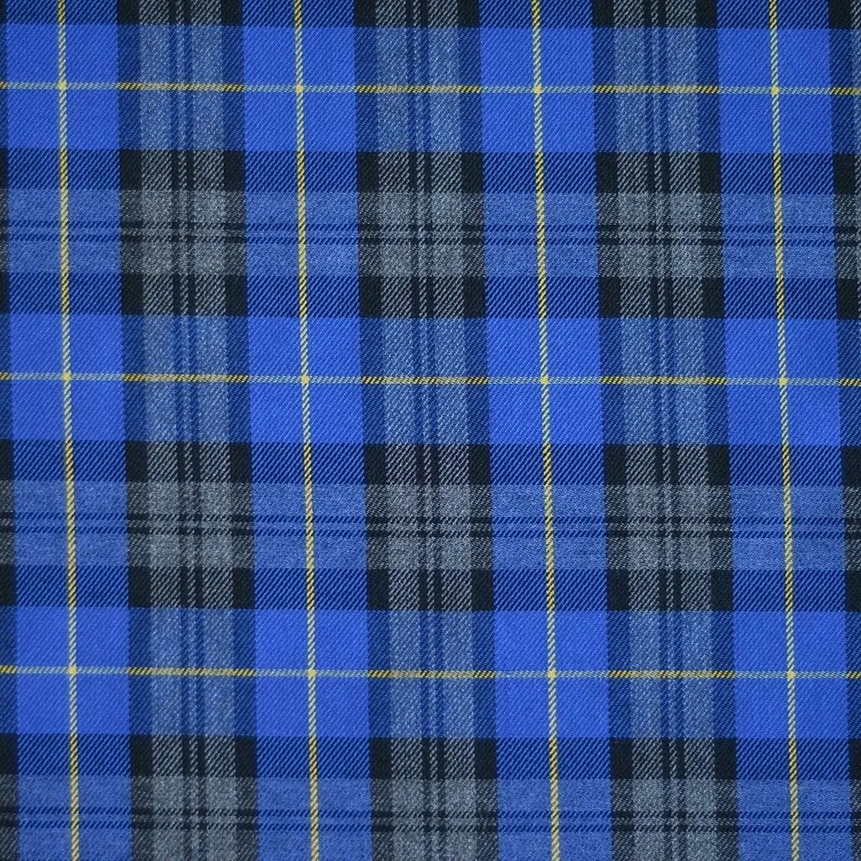 Polyester Viscose Tartan - Blue Fashion Plaid