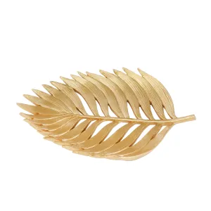 Polyresin 12" Palm Leaf Decoration, Gold