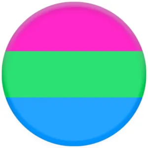 Polysexual Pride Flag Small Pin Badge