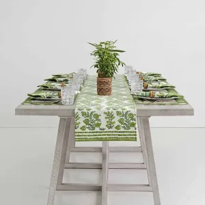 Pom Bells Green Table Runner