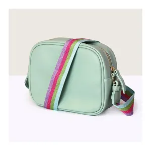 POM Mint Vegan Leather Camera Bag With Striped Strap