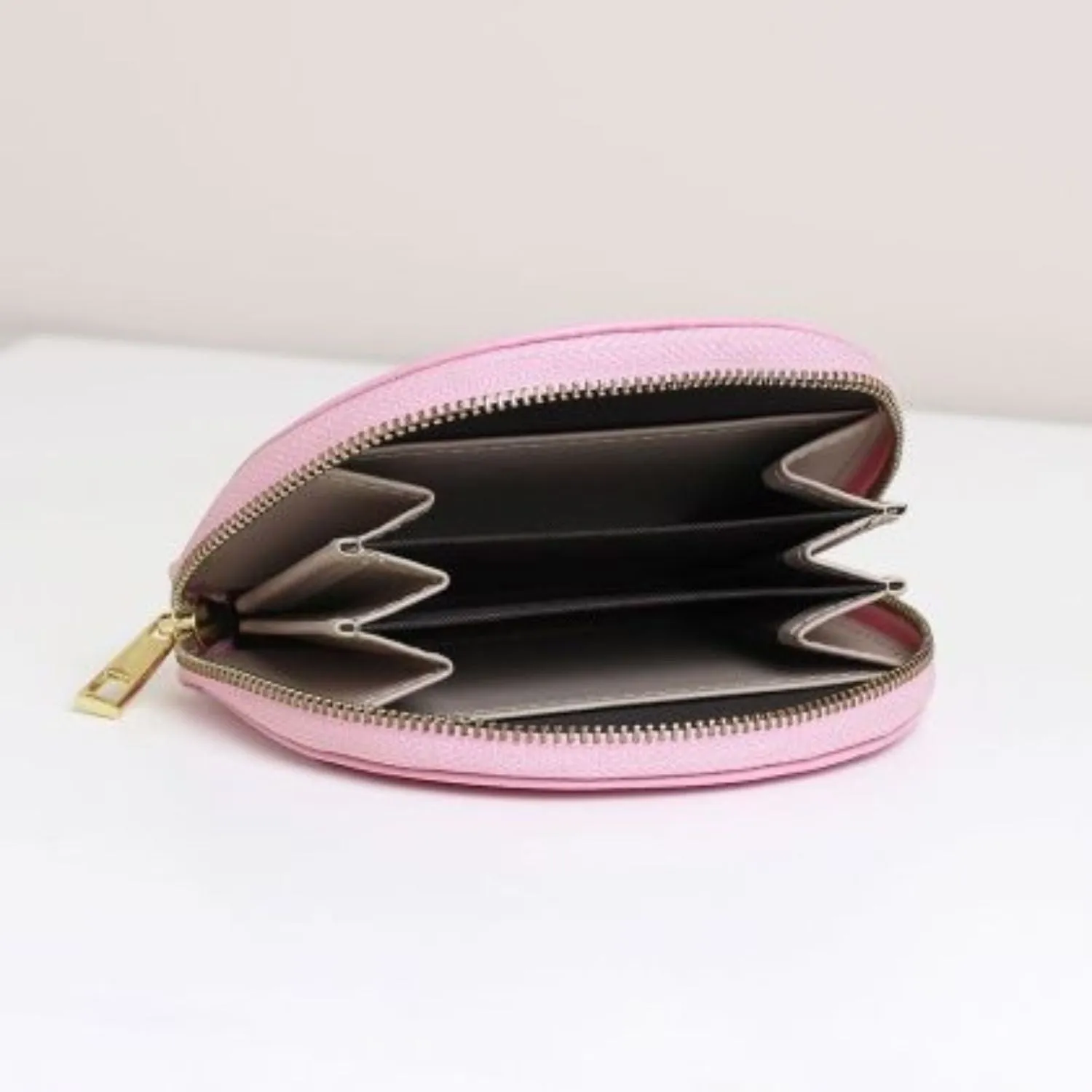 POM Pink Vegan Leather Half Moon Coin Purse