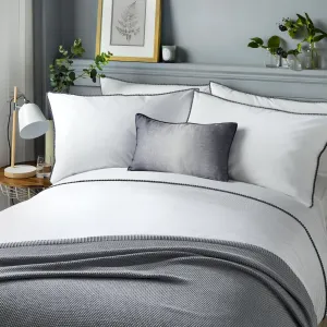 Pom Pom Duvet Cover Set by Serene in Grey