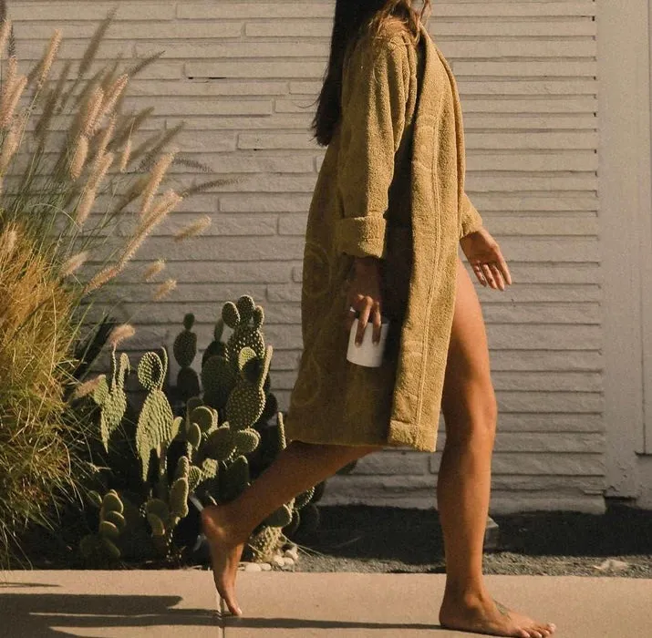 Poolside Smiley Terry Bathrobe