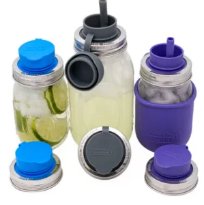 Pop Up Sippy Straw Regular mouth Mason Jar Lid