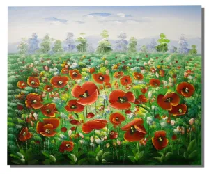 Poppy Field Canvas Oil Painting