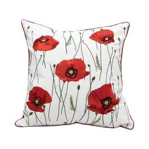 Poppy Pattern Indoor Outdoor Pillow