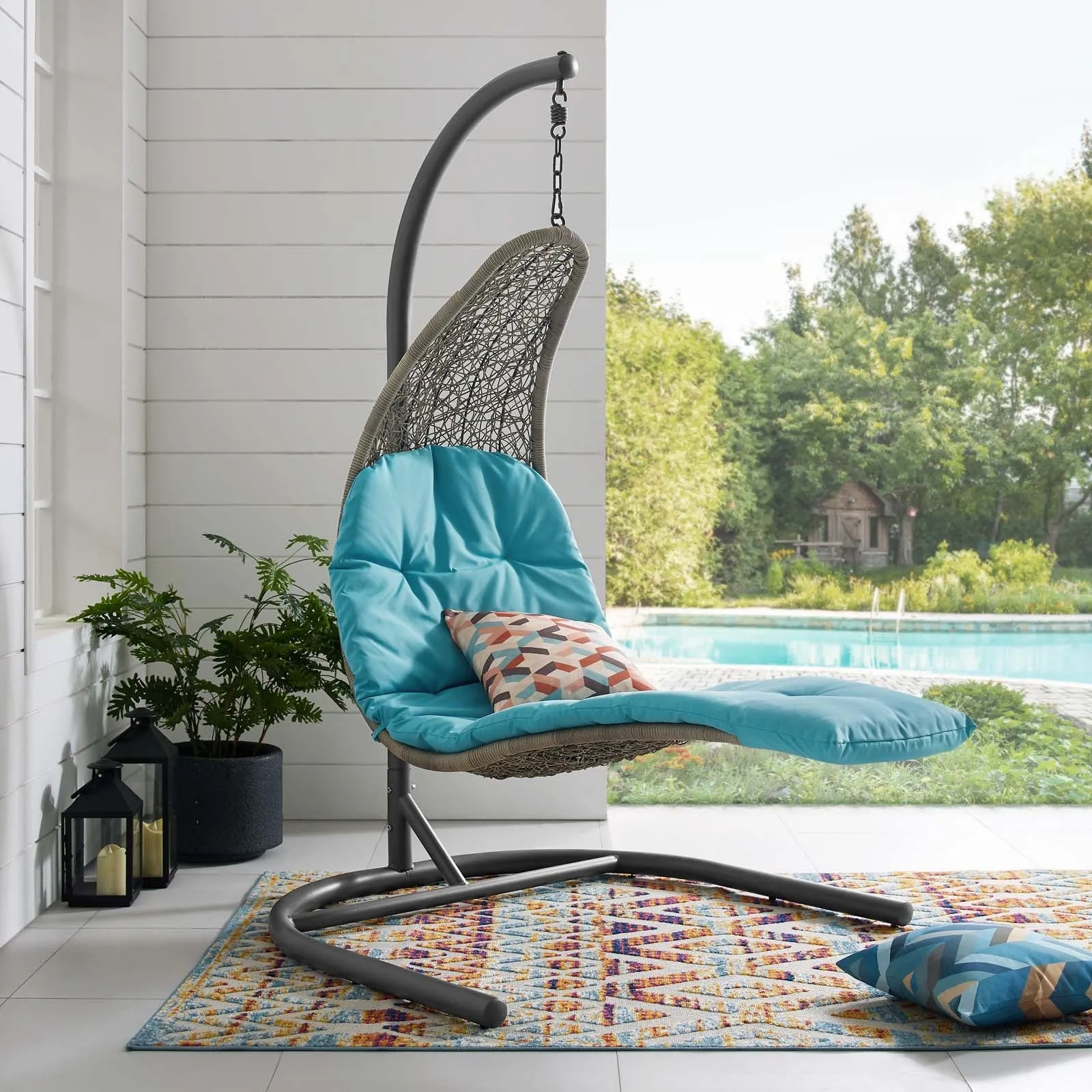 Porch Swing Chair For Home-Landscape Hanging Chaise Lounge Outdoor Patio Swing Chair