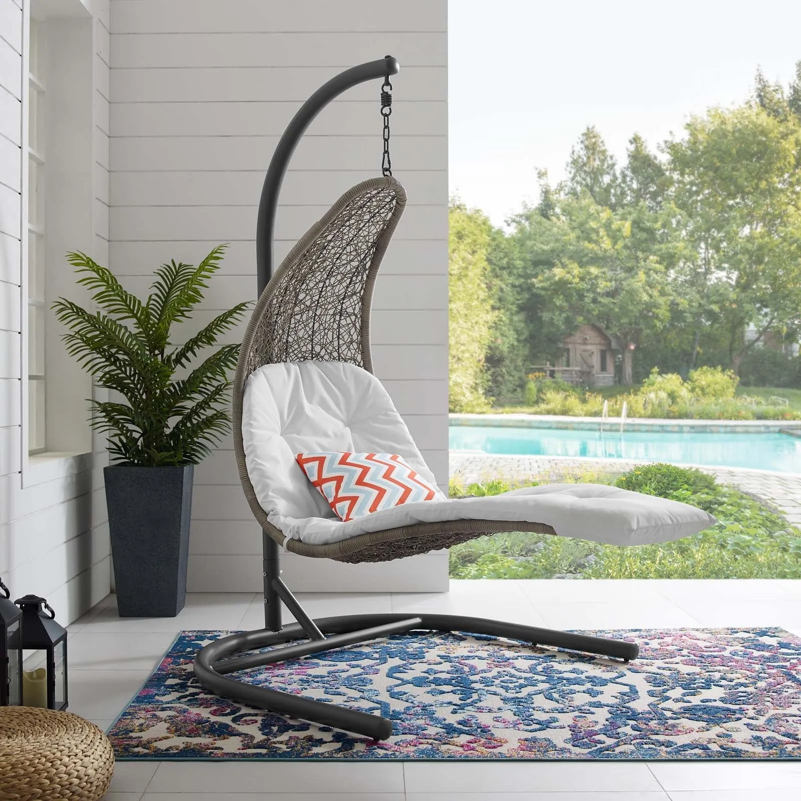 Porch Swing Chair For Home-Landscape Hanging Chaise Lounge Outdoor Patio Swing Chair