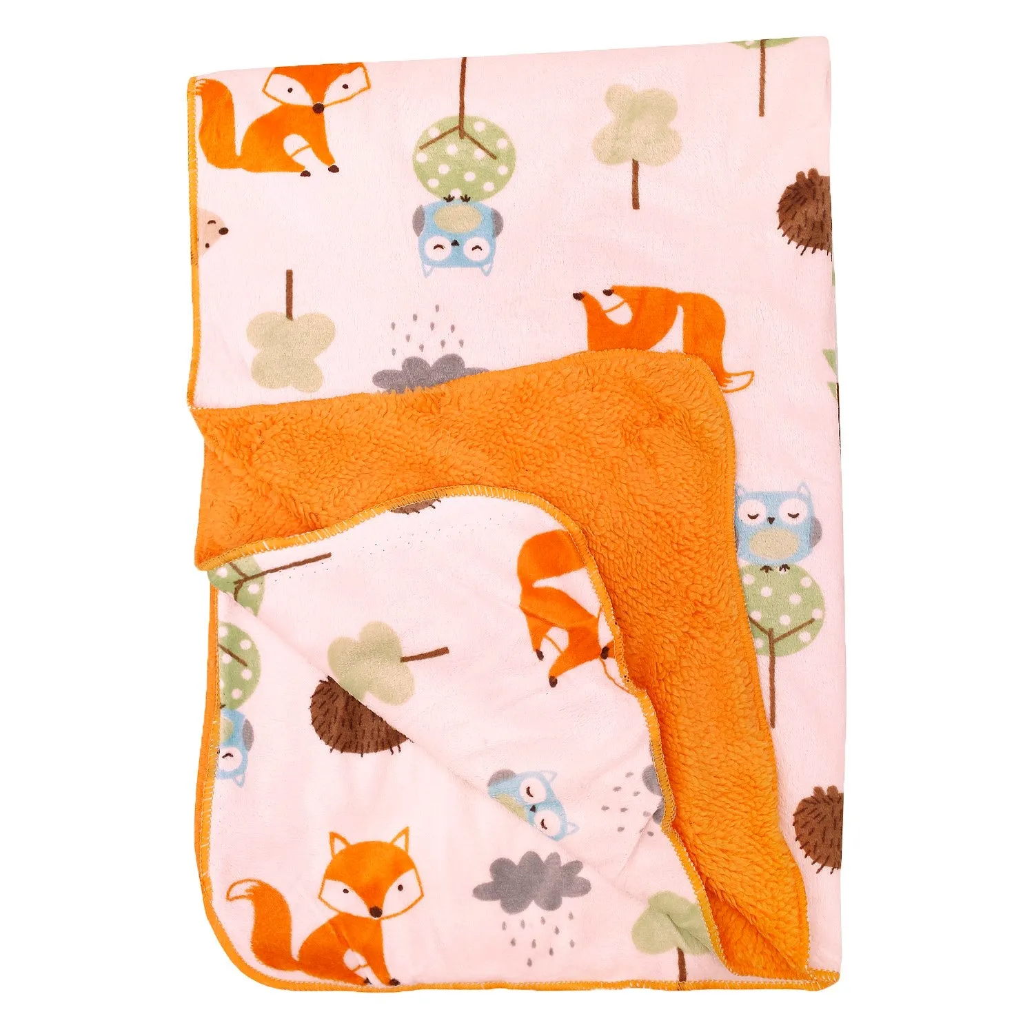 Porcupine Orange And White Blanket