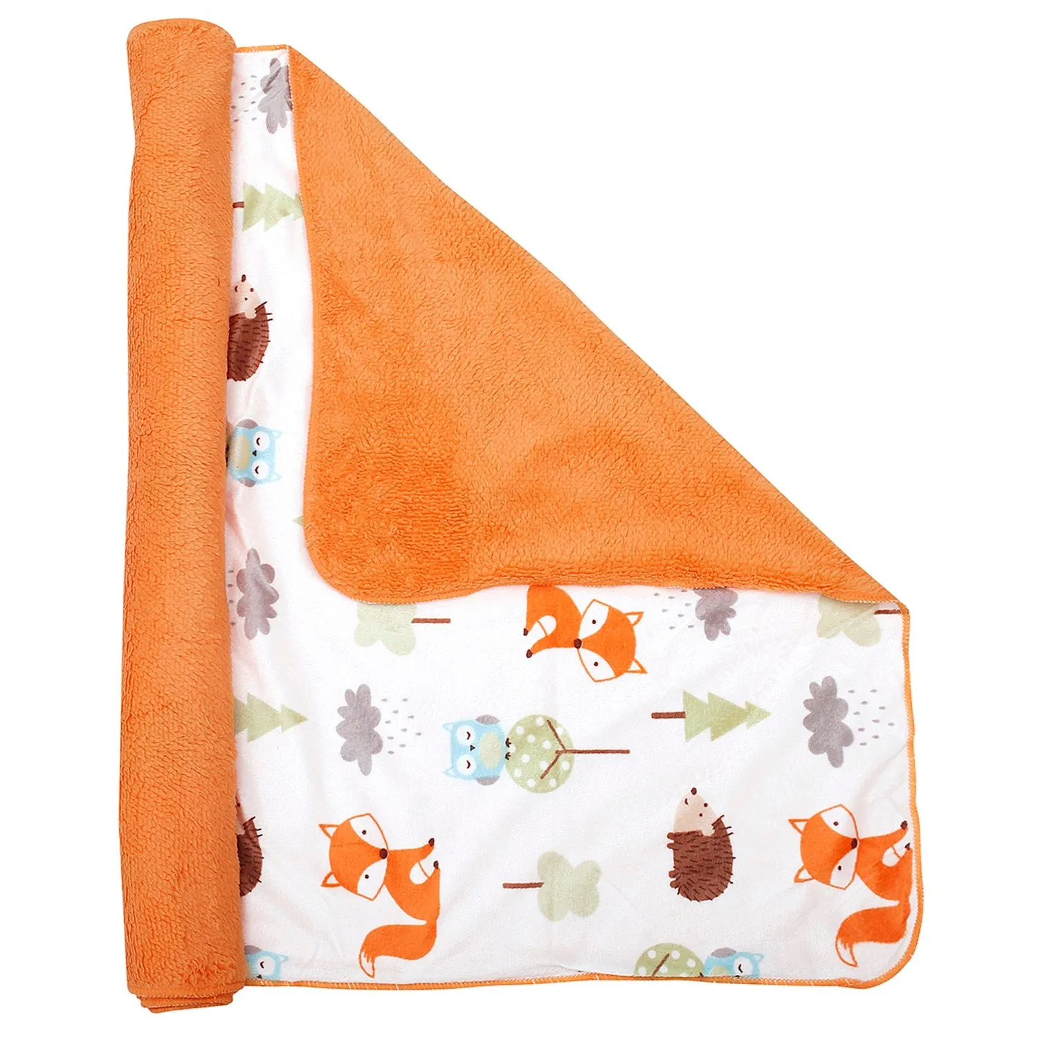 Porcupine Orange And White Blanket