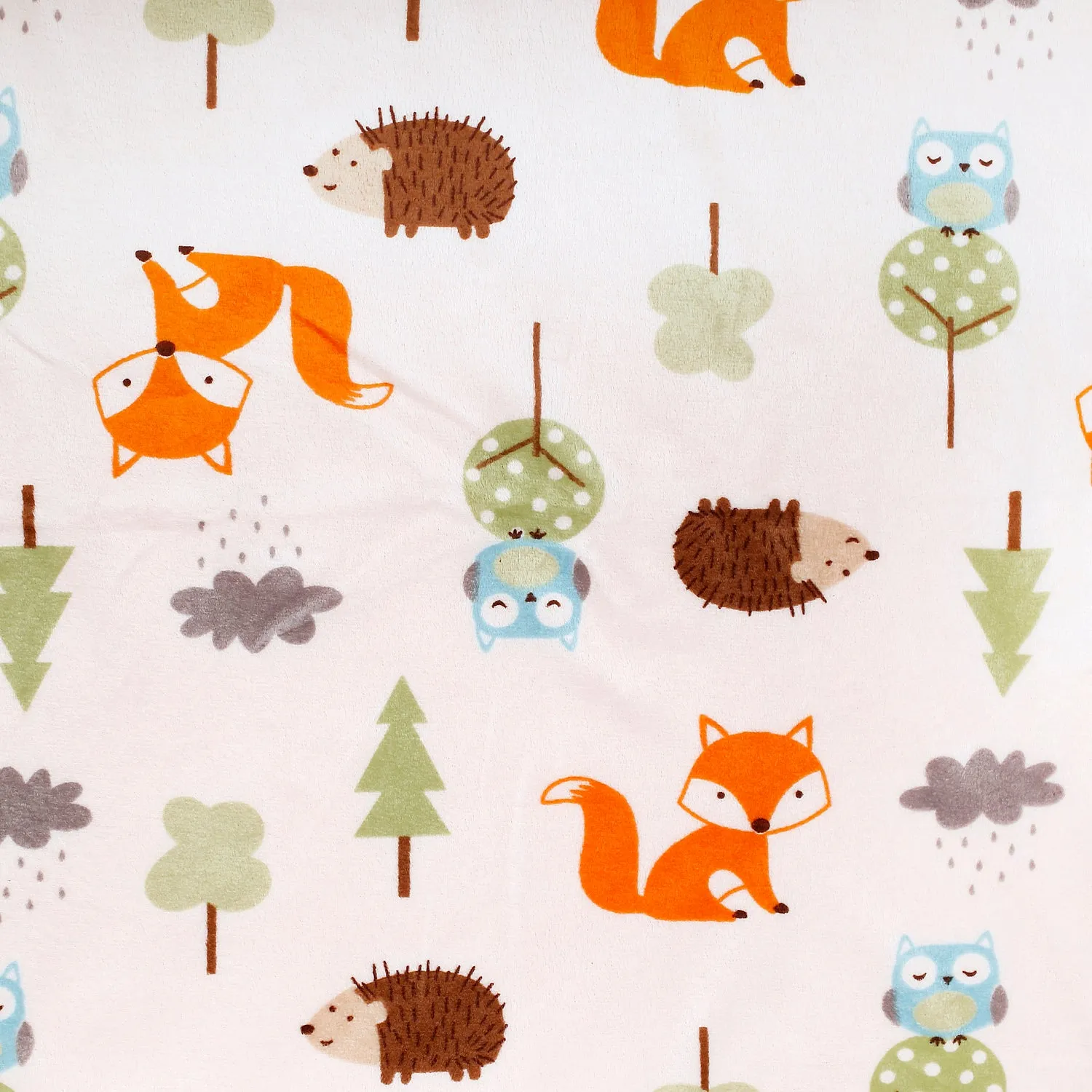 Porcupine Orange And White Blanket