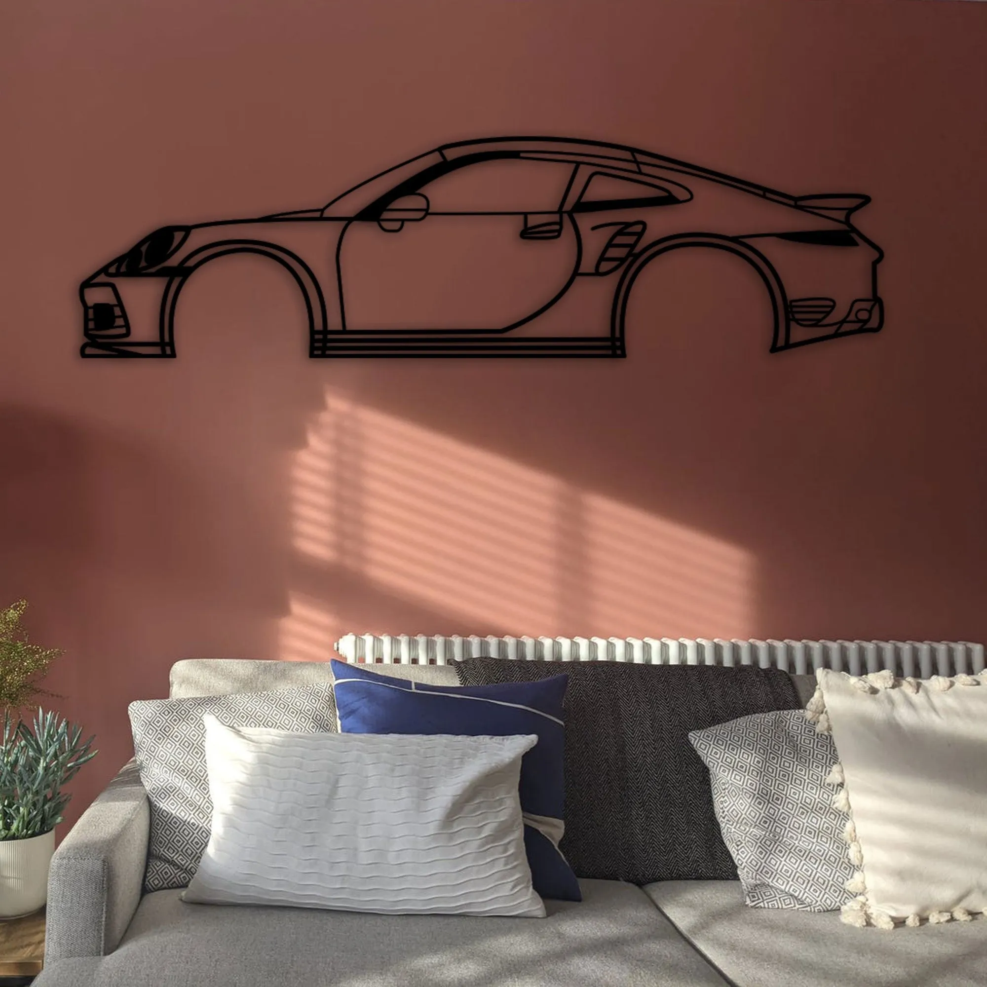 Porsche 911 992 Turbo S Car Silhouette