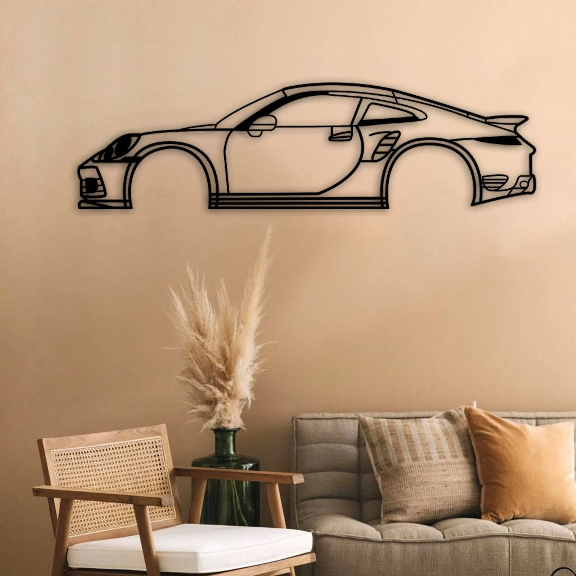 Porsche 911 992 Turbo S Car Silhouette