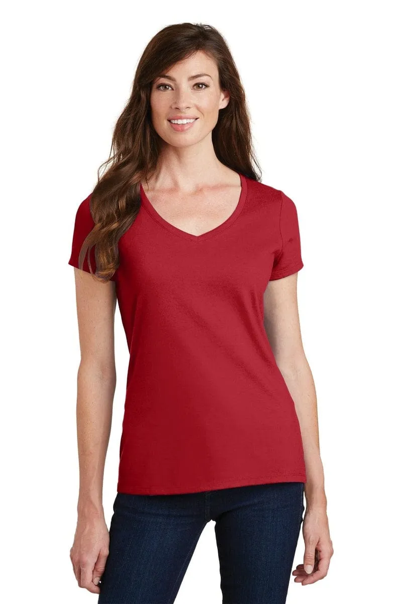 Port & Company ®  Ladies Fan Favorite V-Neck Tee. LPC450V, Basic Colors