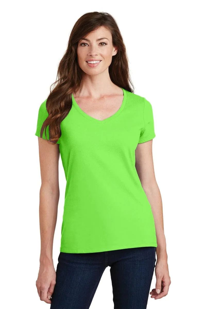 Port & Company ®  Ladies Fan Favorite V-Neck Tee. LPC450V, Basic Colors