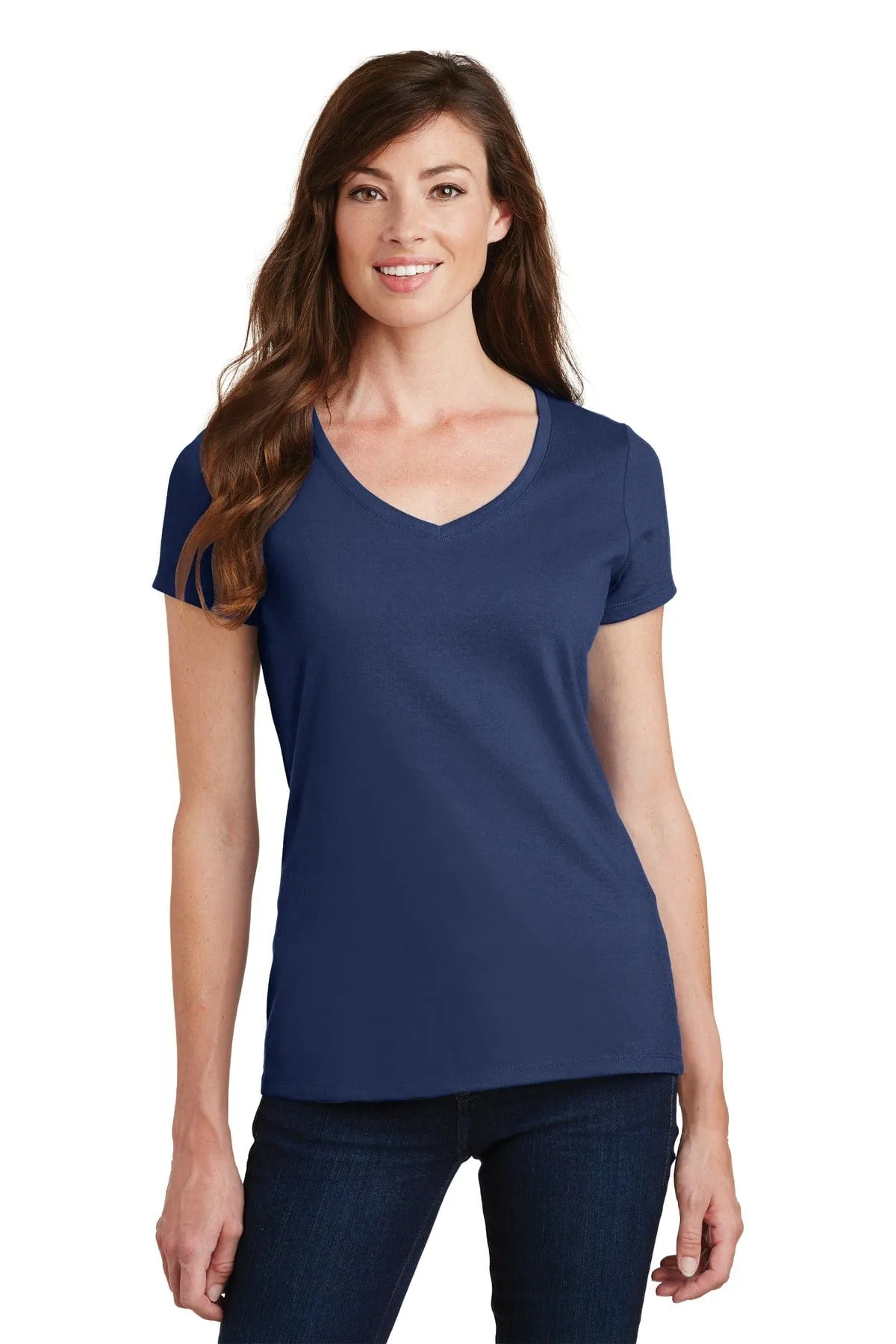 Port & Company ®  Ladies Fan Favorite V-Neck Tee. LPC450V, Basic Colors