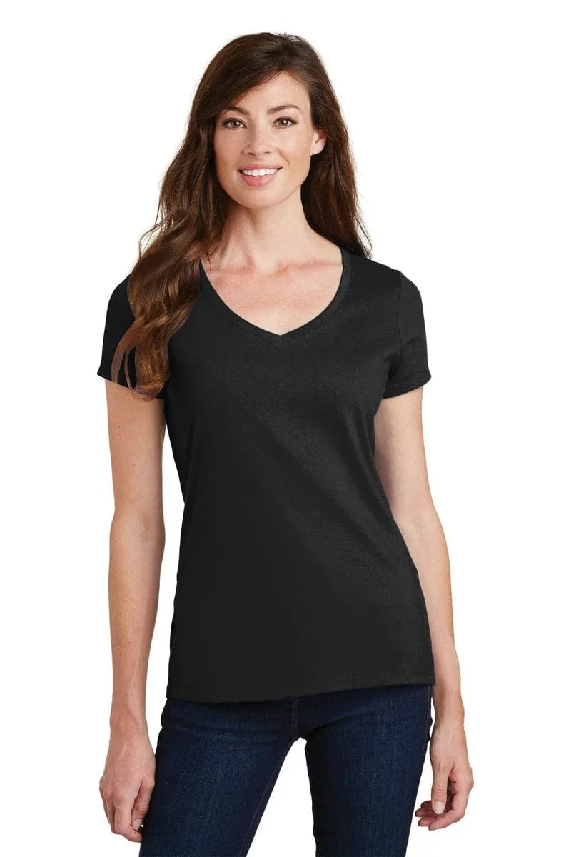 Port & Company ®  Ladies Fan Favorite V-Neck Tee. LPC450V, Basic Colors