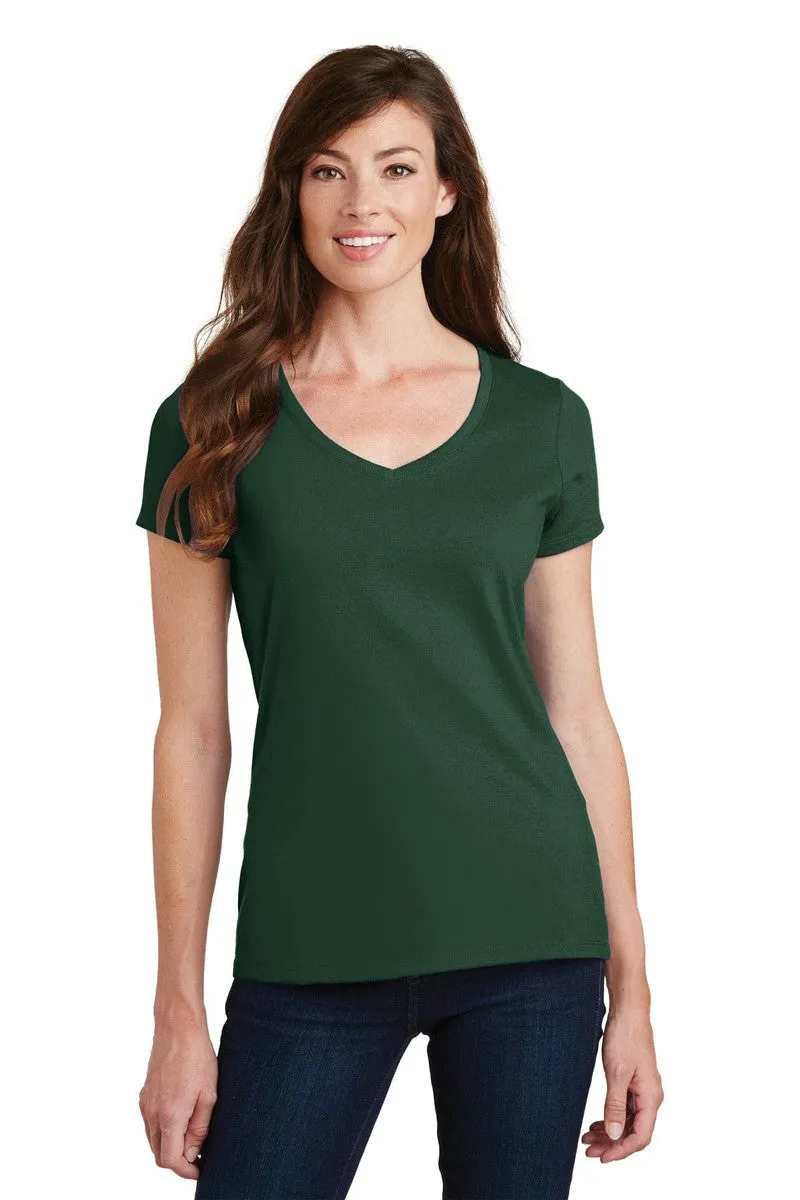 Port & Company ®  Ladies Fan Favorite V-Neck Tee. LPC450V, Basic Colors