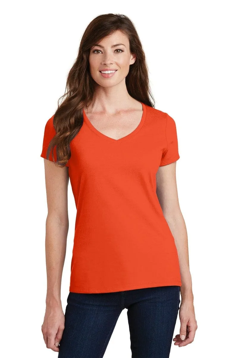 Port & Company ®  Ladies Fan Favorite V-Neck Tee. LPC450V, Basic Colors