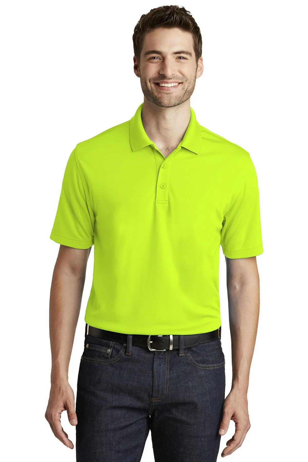 Port Authority Dry Zone UV Micro-Mesh Custom Polos, Safety Yellow