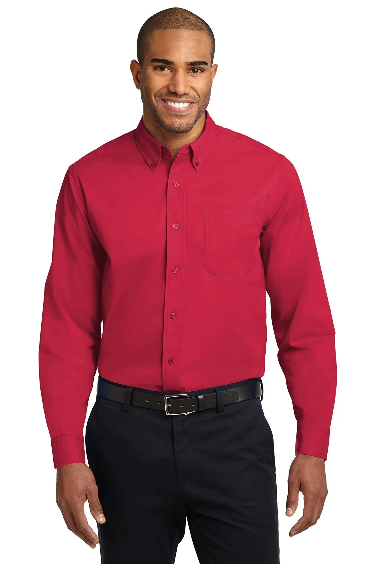 Port Authority Easy Care Custom Shirts, Red/Light Stone