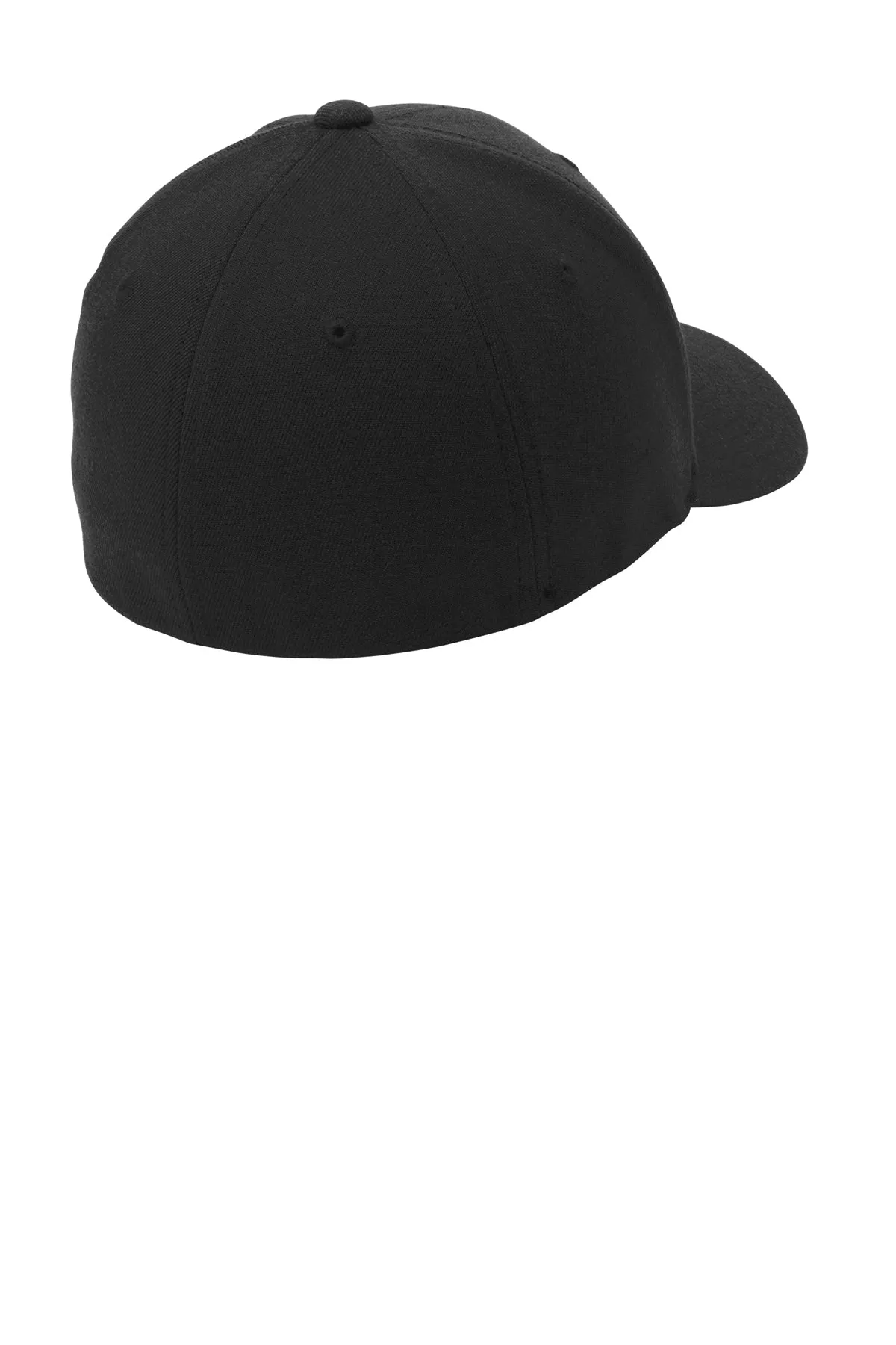 Port Authority Flexfit Customized Wool Blend Caps, Black