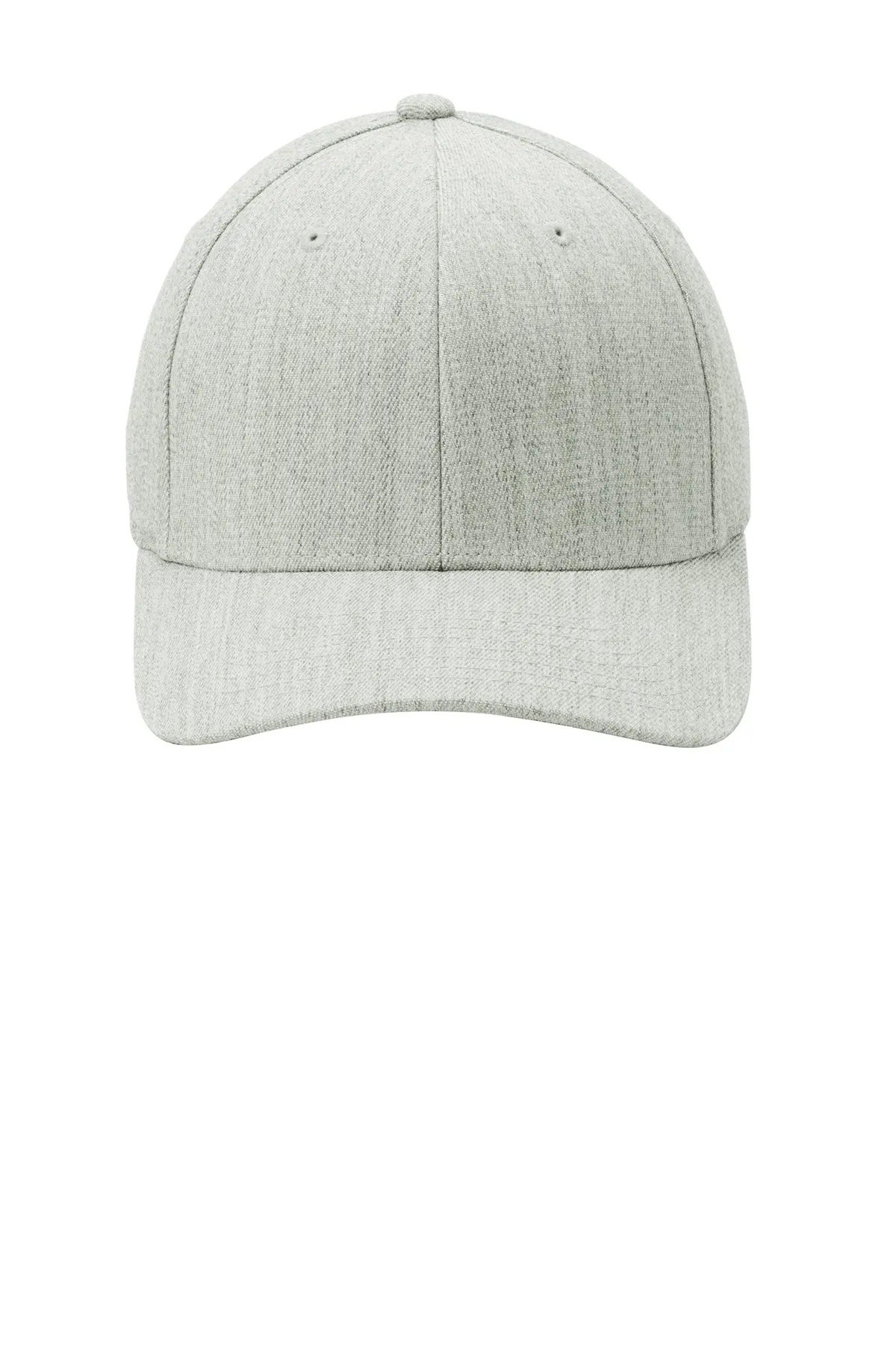 Port Authority Flexfit Customized Wool Blend Caps, Light Heather Grey