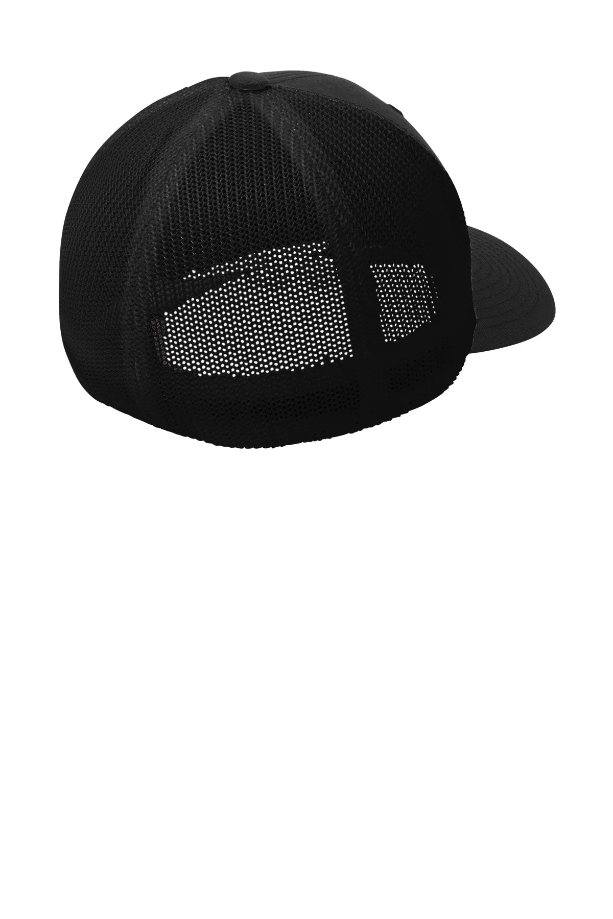 Port Authority Flexfit Mesh Back Branded Caps, Black/Black