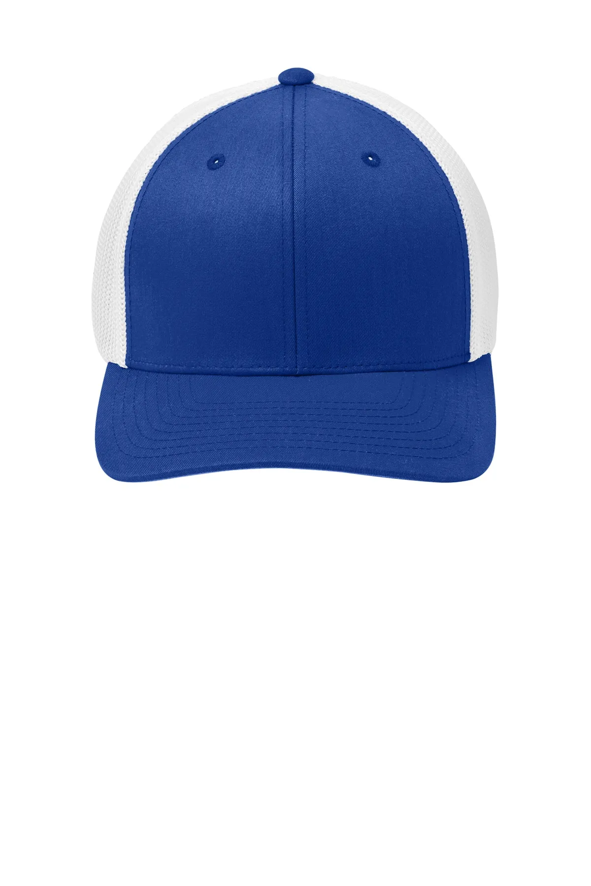 Port Authority Flexfit Mesh Back Branded Caps, True Royal/ White