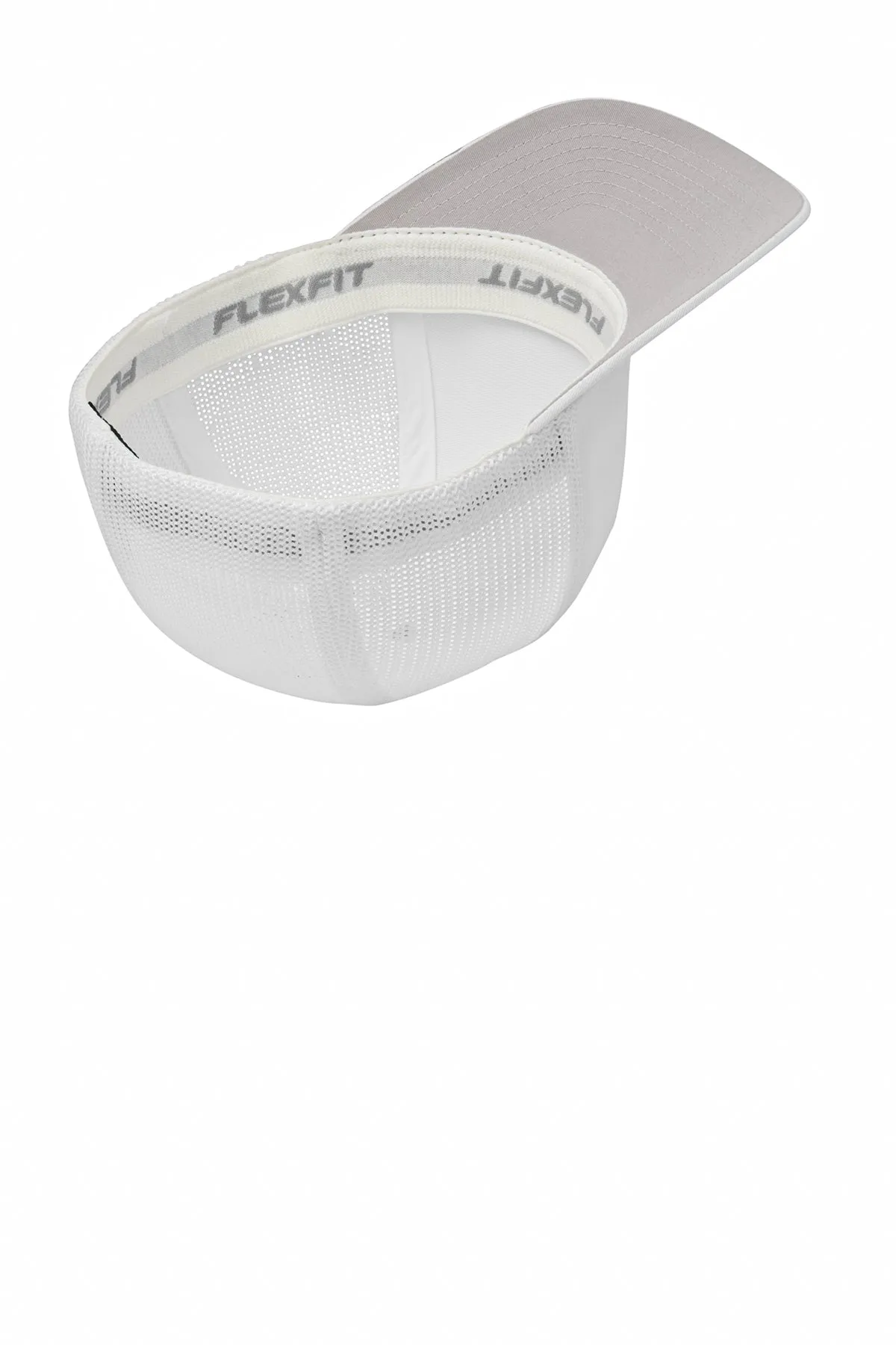 Port Authority Flexfit Mesh Back Branded Caps, White/ White