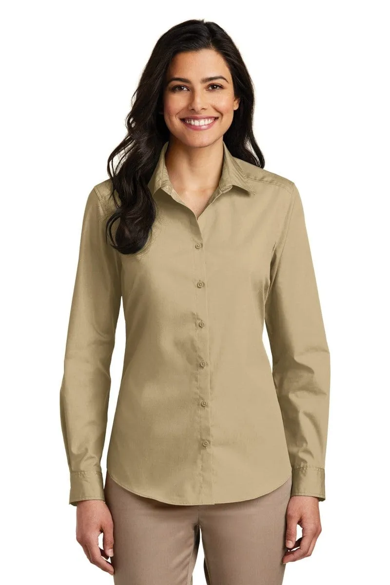 Port Authority ®  Ladies Long Sleeve Carefree Poplin Shirt. LW100, Basic Colors