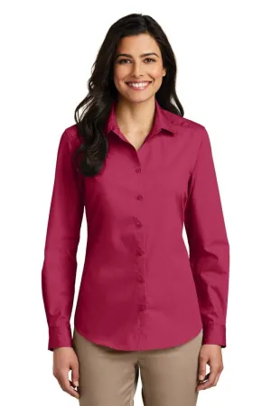 Port Authority ®  Ladies Long Sleeve Carefree Poplin Shirt. LW100, Basic Colors