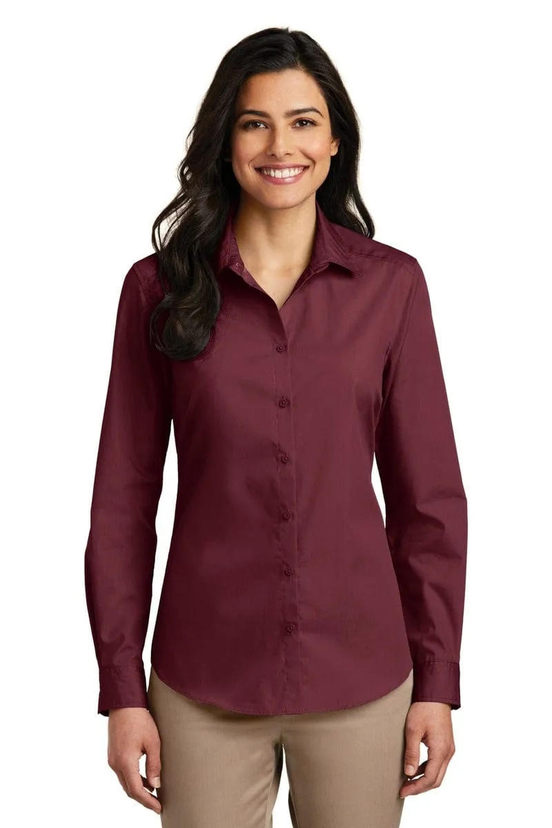 Port Authority ®  Ladies Long Sleeve Carefree Poplin Shirt. LW100, Basic Colors