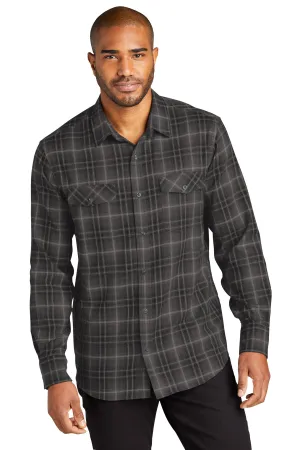 Port Authority® Long Sleeve Ombre Plaid Shirt W672