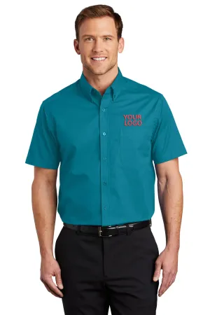 Port Authority Short Sleeve Easy Care Custom Shirts, Teal Green