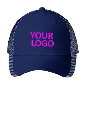 Port Authority Two-Color Mesh Back Branded Caps, Royal/ White