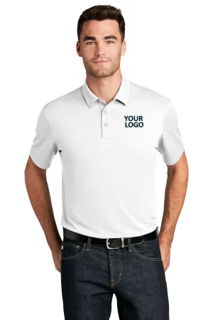 Port Authority UV Choice Pique Customized Polos, White