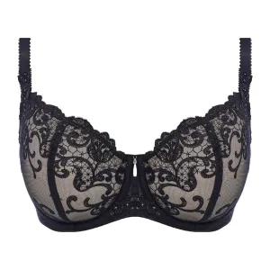 Portia Black Underwired Balconette Bra