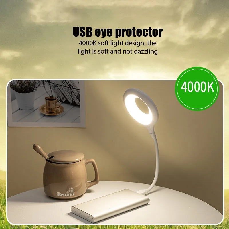 Portátil USB pequena lâmpada de mesa controle de voz USB pequena lâmpada de mesa controle de voz inteligente Mini Folding Light Table Lamps Eye Protection Learning Desk Lamp