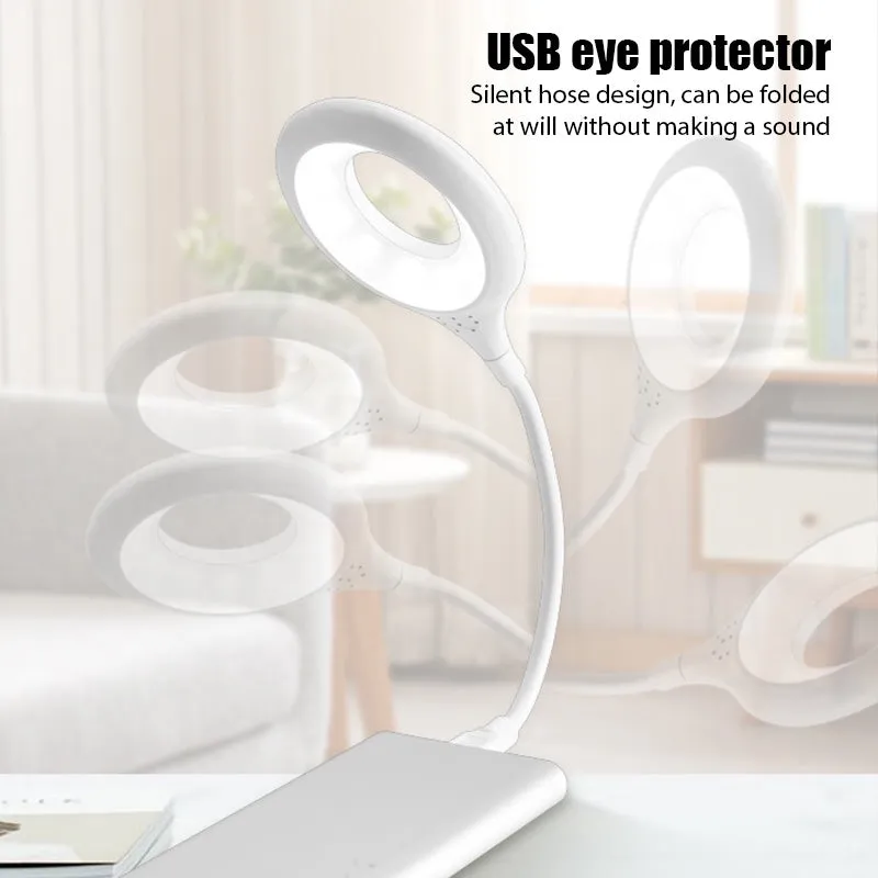 Portátil USB pequena lâmpada de mesa controle de voz USB pequena lâmpada de mesa controle de voz inteligente Mini Folding Light Table Lamps Eye Protection Learning Desk Lamp