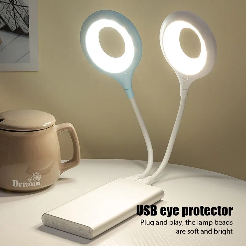 Portátil USB pequena lâmpada de mesa controle de voz USB pequena lâmpada de mesa controle de voz inteligente Mini Folding Light Table Lamps Eye Protection Learning Desk Lamp