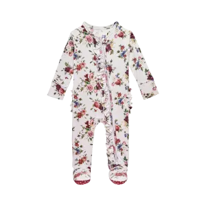 POS Philippa Floral Ruffled Zipper Footie