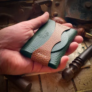 Posh Minimalist Wallet - Green and Whiskey Dollaro