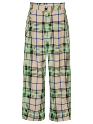 Post Pant - Mint Beige Checks