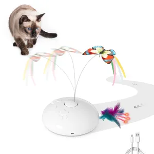 Potaroma Cat Toys, 4-in-1 Rechargeable Interactive Automatic Kitten Toy