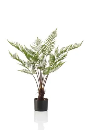 Potted Artificial Green Plants (2) | Emerald Fern